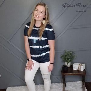 Navy Blue Tie Dye Tee